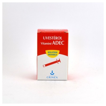 UVESTEROL VITAMINE A.D.E.C 3000 UI / 1000 UI / 5MG / 50 MG POUR 0,3 ML DE SOLUTION. SOLUTION BUVABLE FLACON DE 10 ML + PIPETTE DOSEUSE