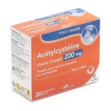 ACETYLCYSTEINE 200 mg pdre pr susp. buv. sach/18