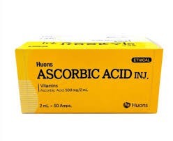 ACIDE ASCORBIQUE 500 mg/2 ml sol. inj. bte/25