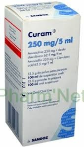 AMOXICILLINE + ACIDE CLAVULANIQUE 250 / 62.5 mg / 5 ml susp. buv. fl/60 ml