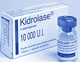 ASPARAGINASE 10 000 UI/2.5 ml pdre/solv p sol inj (KIDROLASE)