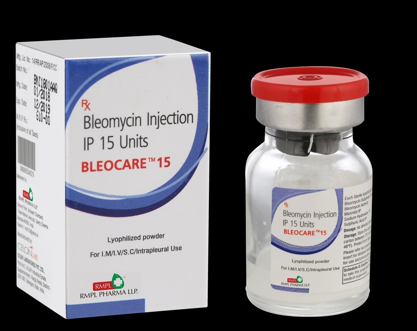 BLEOMYCINE 15 mg poudre pour sol inj fl